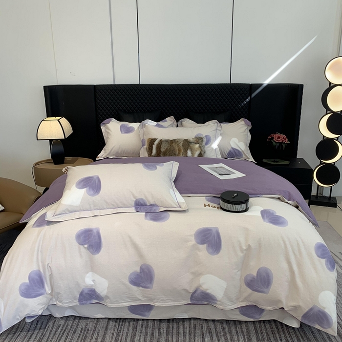 莱豫家纺 2025新款全棉100%纯棉加厚磨毛四件套 乐语生活