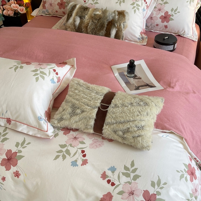 91家纺网 家纺一手货源 找家纺 莱豫家纺 2025新款全棉100%纯棉加厚磨毛四件套 雾里看花