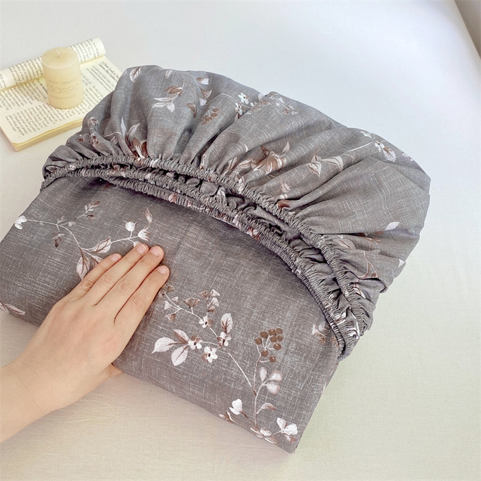 91家纺网 家纺一手货源 找家纺 梦舒羽 2025新款原麻床笠机洗家用防滑透气四季款床罩床垫床单保护套 花蕾