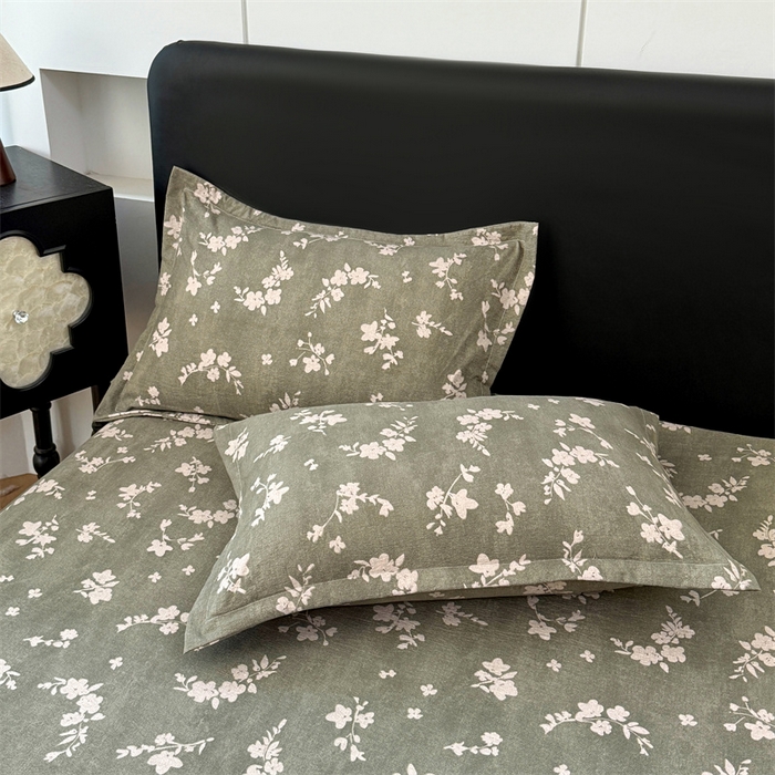 91家纺网 家纺一手货源 找家纺 梦舒羽 2025新款原麻床笠机洗家用防滑透气四季款床罩床垫床单保护套 曼妙花园