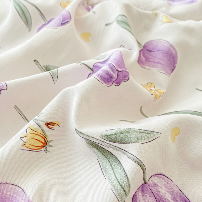 91家纺网 家纺一手货源 找家纺 梵克保罗 2025新款水洗棉糯小棉夏被夏被四件套四季被春秋被单人学生双人被子被芯 香芋紫