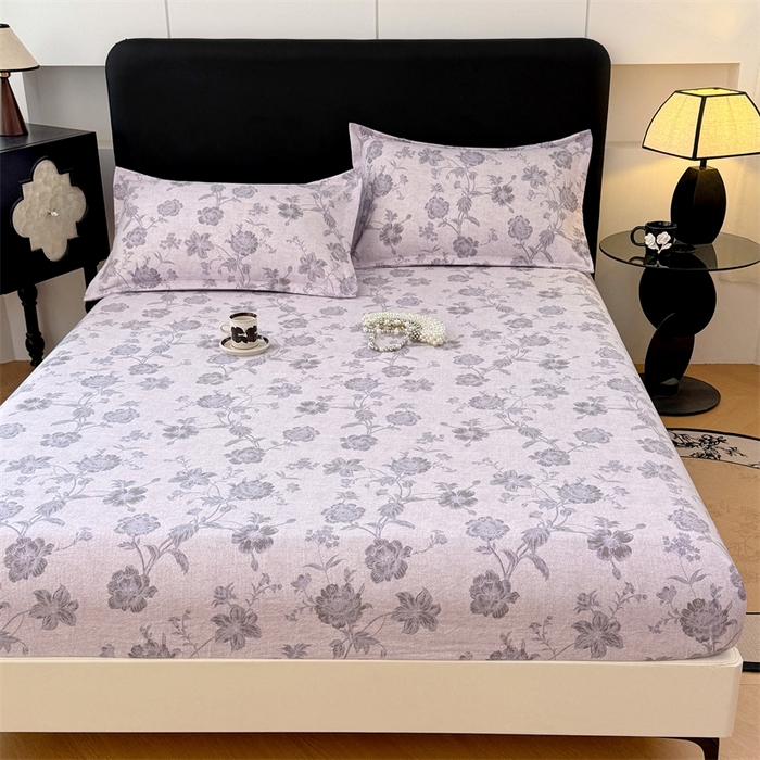 91家纺网 家纺一手货源 找家纺 梦舒羽 2025新款原麻床笠机洗家用防滑透气四季款床罩床垫床单保护套 南笙