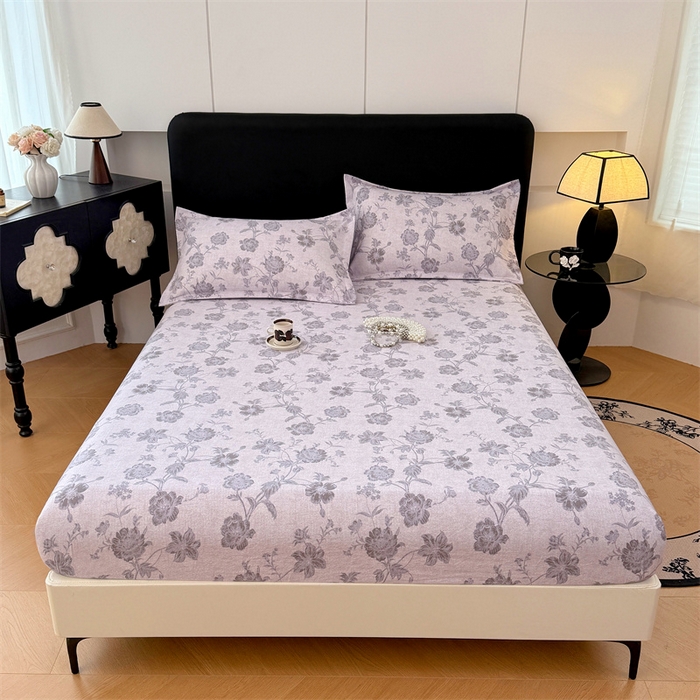 91家纺网 家纺一手货源 找家纺 梦舒羽 2025新款原麻床笠机洗家用防滑透气四季款床罩床垫床单保护套 南笙