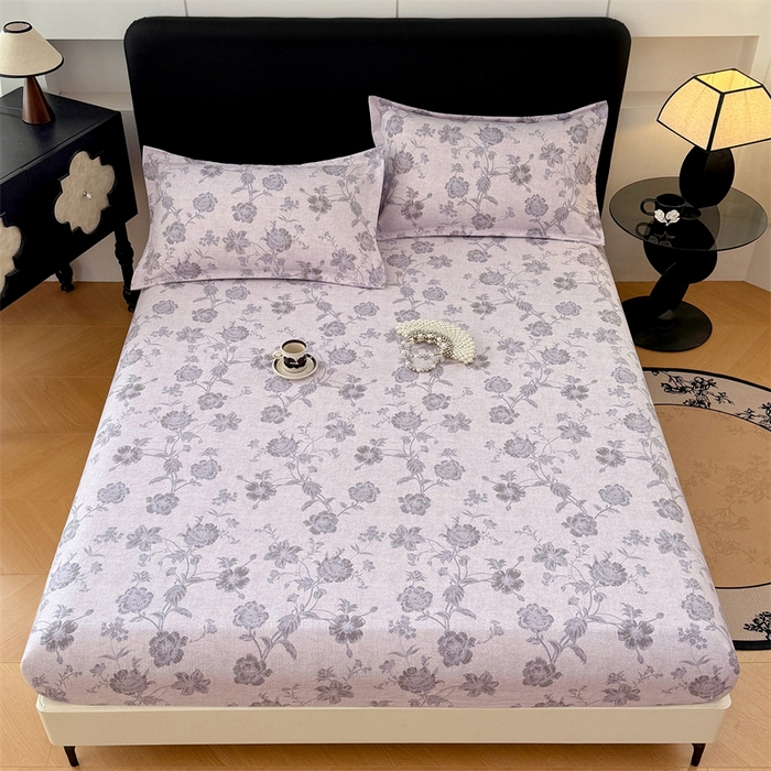 91家纺网 家纺一手货源 找家纺 梦舒羽 2025新款原麻床笠机洗家用防滑透气四季款床罩床垫床单保护套 南笙