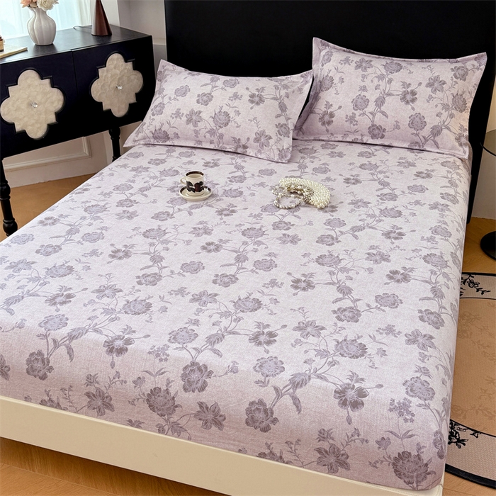 91家纺网 家纺一手货源 找家纺 梦舒羽 2025新款原麻床笠机洗家用防滑透气四季款床罩床垫床单保护套 南笙