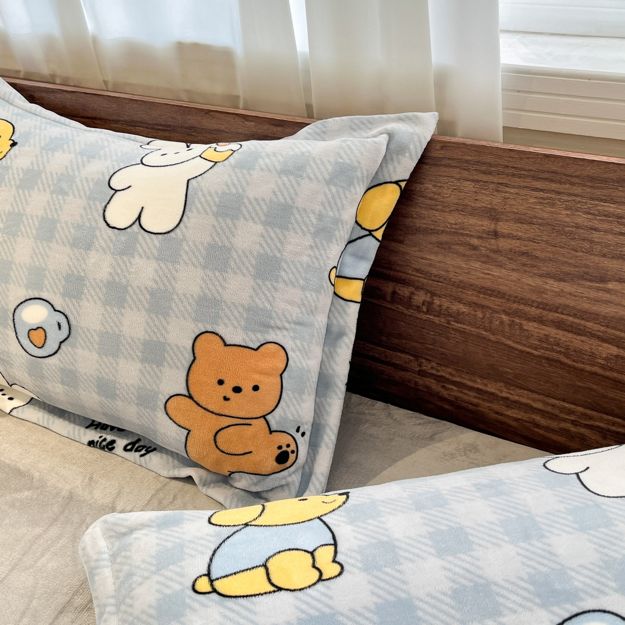 91家纺网 家纺一手货源 找家纺 寻米 2025新款高克重加厚保暖牛奶绒四件套-第一批 邦尼兔的小伙伴