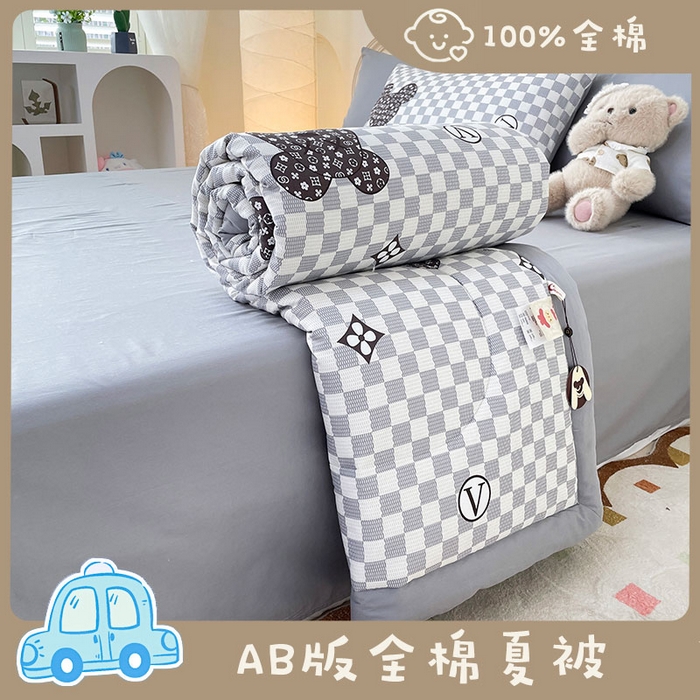 91家纺网 家纺一手货源 找家纺 （总）梵克保罗 2025新款全棉夏被碎花卡通小清新简约纯棉夏凉被夏被四件套三件套