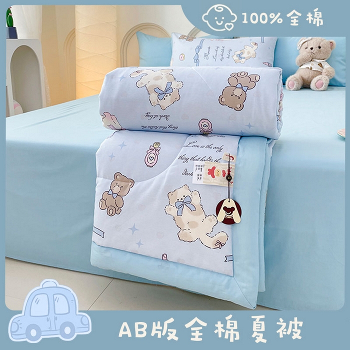 91家纺网 家纺一手货源 找家纺 （总）梵克保罗 2025新款全棉夏被碎花卡通小清新简约纯棉夏凉被夏被四件套三件套