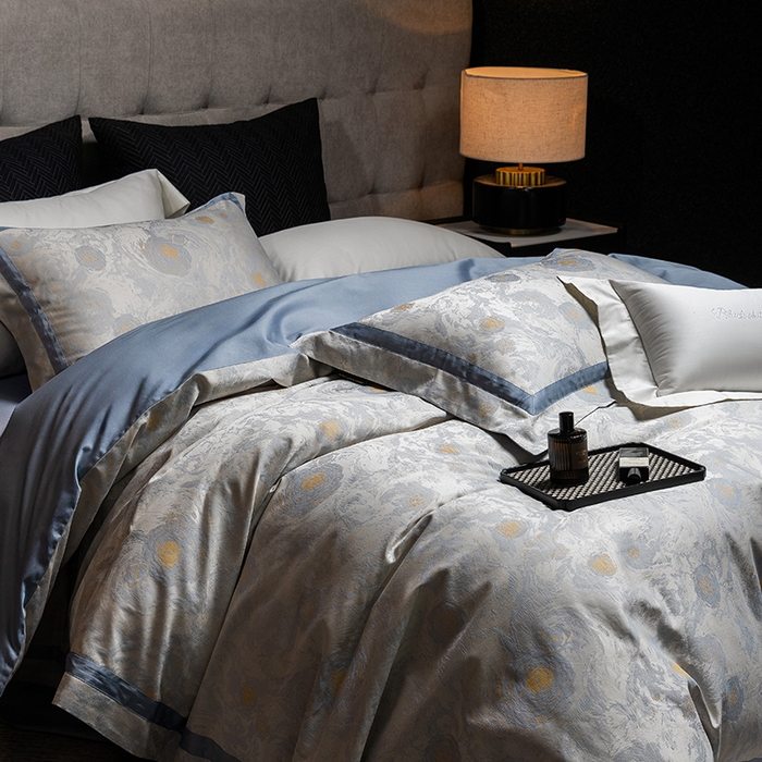 黑白森林 2025新款100S全棉纯棉双股色经色纬大提花四件套 星空絮语