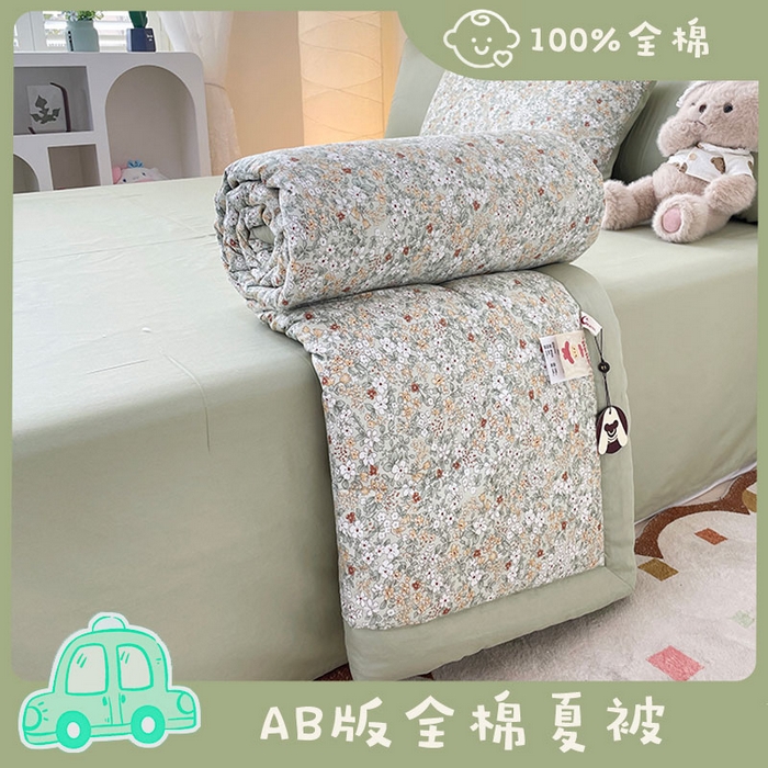 91家纺网 家纺一手货源 找家纺 （总）梵克保罗 2025新款全棉夏被碎花卡通小清新简约纯棉夏凉被夏被四件套三件套