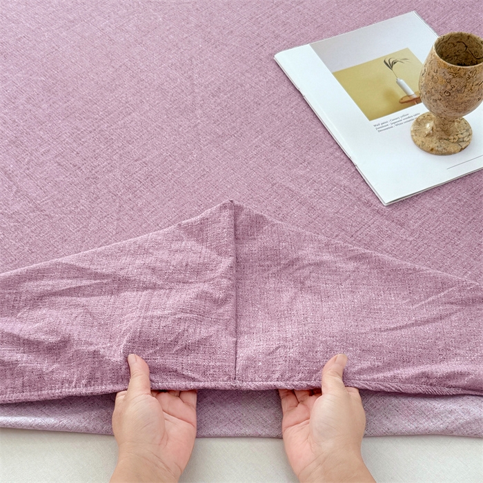 91家纺网 家纺一手货源 找家纺 梦舒羽 2025新款原麻床笠机洗家用防滑透气四季款床罩床垫床单保护套 星野紫