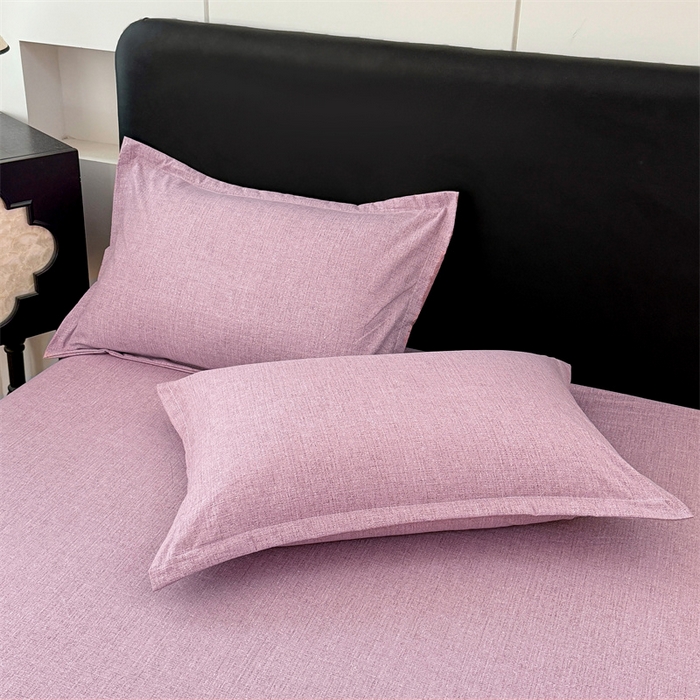 91家纺网 家纺一手货源 找家纺 梦舒羽 2025新款原麻床笠机洗家用防滑透气四季款床罩床垫床单保护套 星野紫