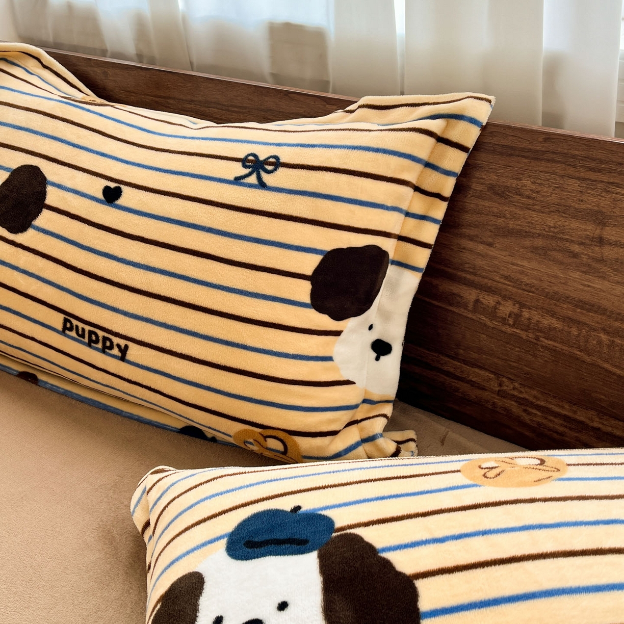 91家纺网 家纺一手货源 找家纺 寻米 2025新款高克重加厚保暖牛奶绒四件套-第一批 海德堡小狗