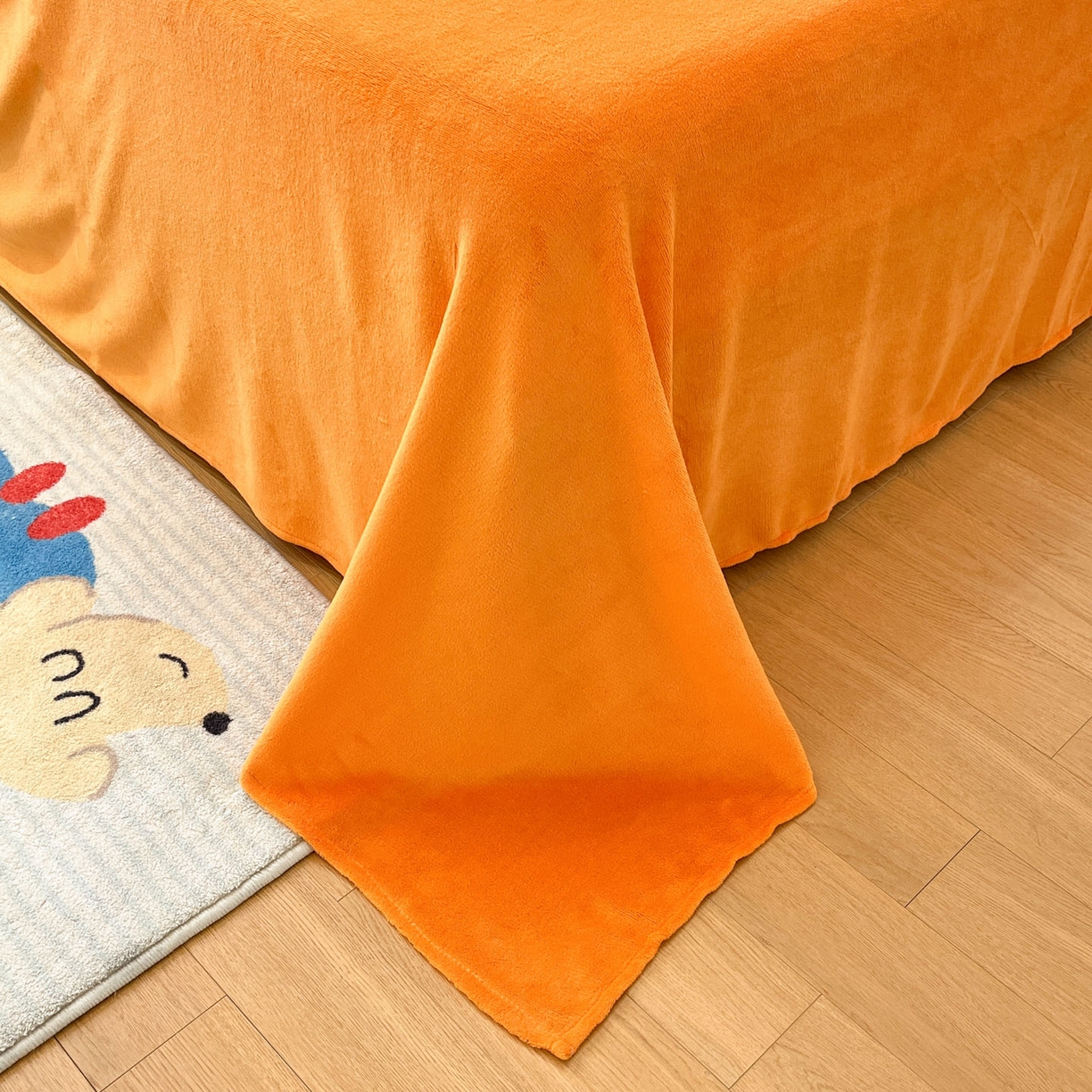 91家纺网 家纺一手货源 找家纺 寻米 2025新款高克重加厚保暖牛奶绒四件套-第一批 橘子汽水