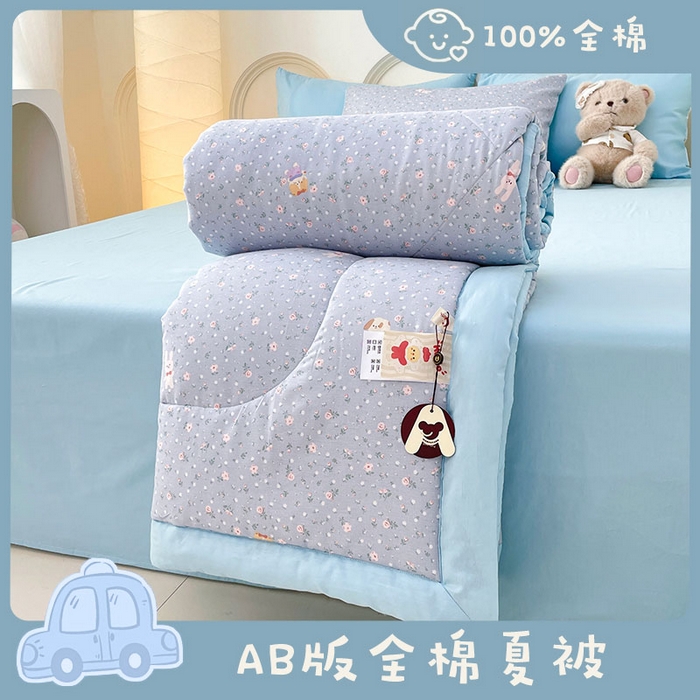 91家纺网 家纺一手货源 找家纺 （总）梵克保罗 2025新款全棉夏被碎花卡通小清新简约纯棉夏凉被夏被四件套三件套