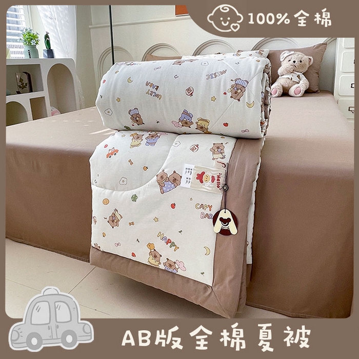 91家纺网 家纺一手货源 找家纺 （总）梵克保罗 2025新款全棉夏被碎花卡通小清新简约纯棉夏凉被夏被四件套三件套