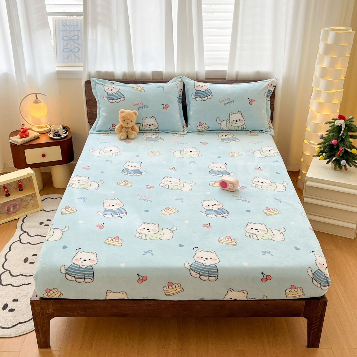 91家纺网 家纺一手货源 找家纺 寻米 2025新款高克重加厚保暖牛奶绒四件套-第一批 可爱帕尼尼