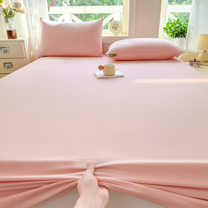 91家纺网 家纺一手货源 找家纺 （总）女子家纺 2025新款全棉纯色简约单品系列-床笠