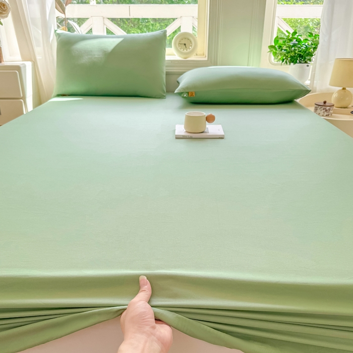 91家纺网 家纺一手货源 找家纺 （总）女子家纺 2025新款全棉纯色简约单品系列-床笠