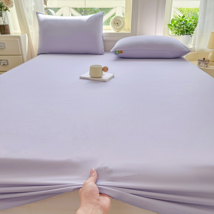 91家纺网 家纺一手货源 找家纺 （总）女子家纺 2025新款全棉纯色简约单品系列-床笠