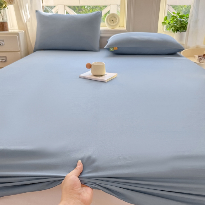 91家纺网 家纺一手货源 找家纺 （总）女子家纺 2025新款全棉纯色简约单品系列-床笠