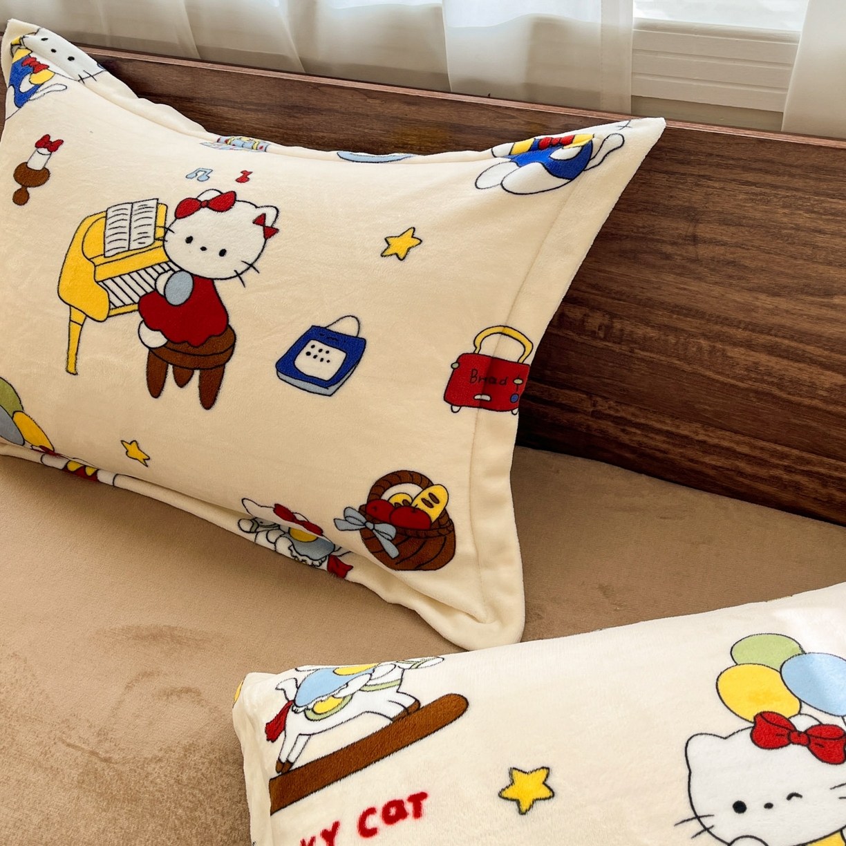 91家纺网 家纺一手货源 找家纺 寻米 2025新款高克重加厚保暖牛奶绒四件套-第一批 莫扎特小喵