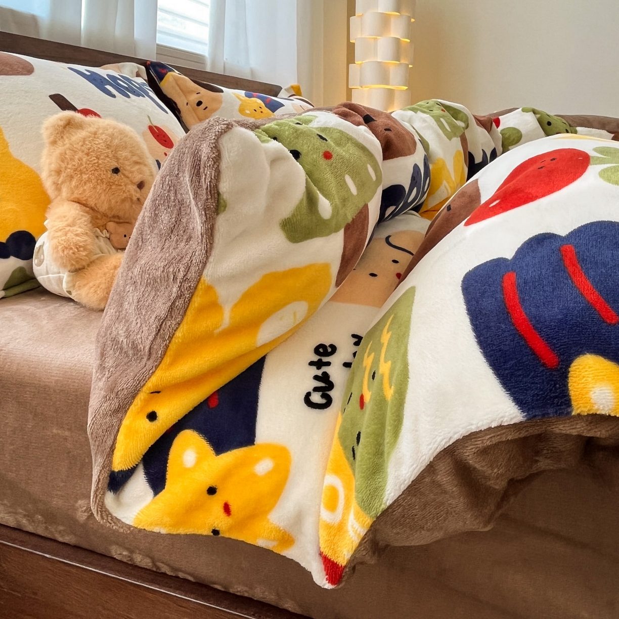 91家纺网 家纺一手货源 找家纺 寻米 2025新款高克重加厚保暖牛奶绒四件套-第一批 奇奇莫拉-咖啡