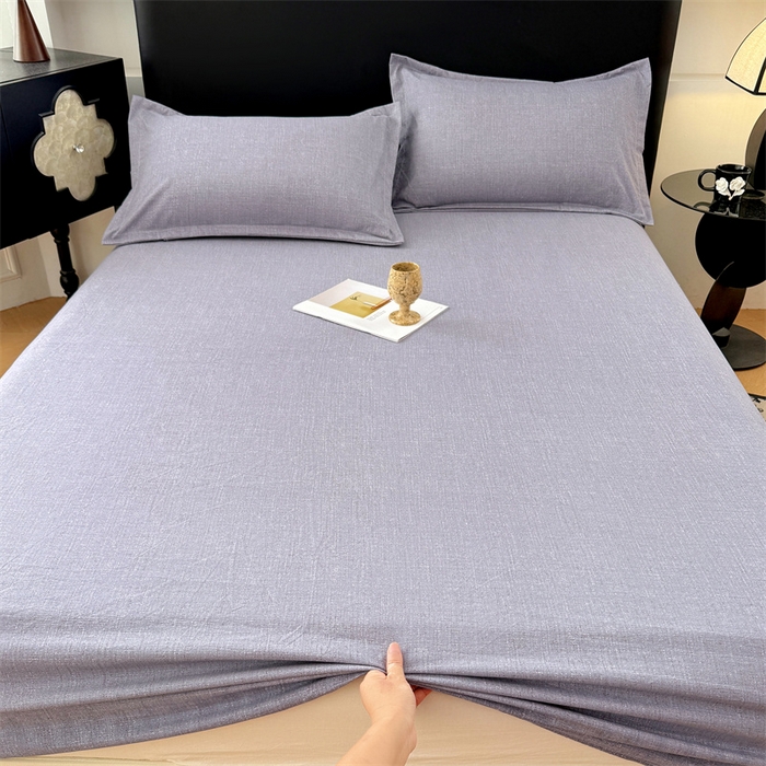 91家纺网 家纺一手货源 找家纺 （总）梦舒羽 2025新款原麻床笠机洗家用防滑透气四季款床罩床垫床单保护套