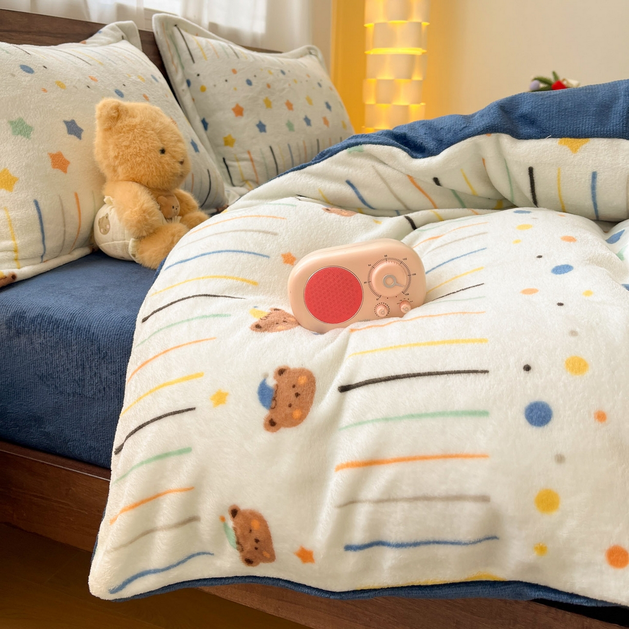 91家纺网 家纺一手货源 找家纺 寻米 2025新款高克重加厚保暖牛奶绒四件套-第一批 小熊维尼