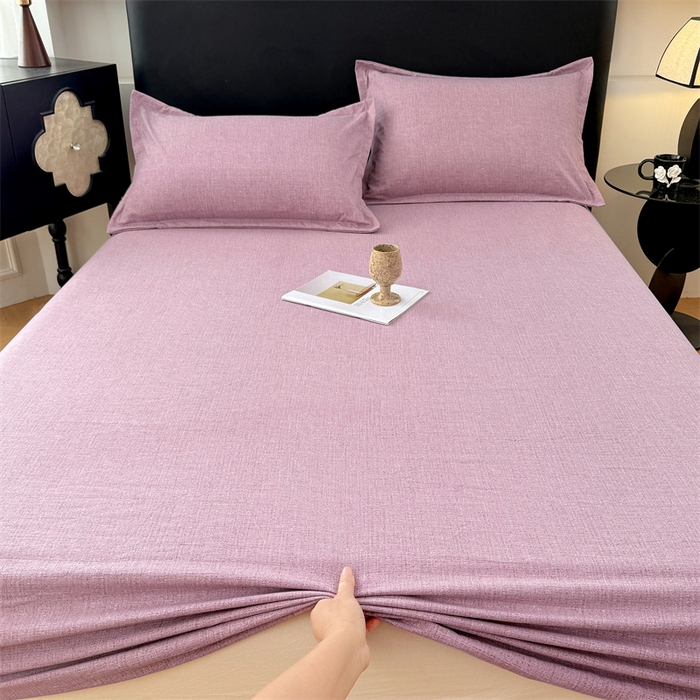 91家纺网 家纺一手货源 找家纺 （总）梦舒羽 2025新款原麻床笠机洗家用防滑透气四季款床罩床垫床单保护套