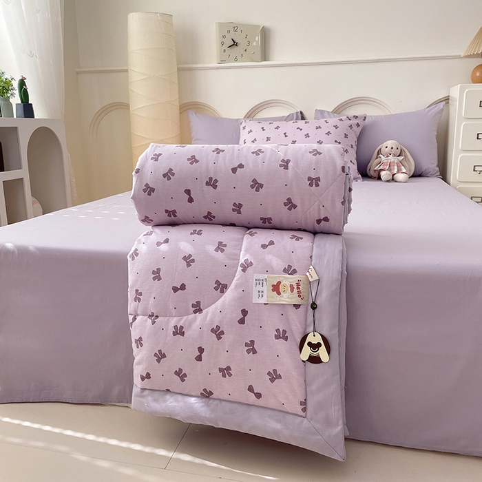 91家纺网 家纺一手货源 找家纺 （总）梵克保罗 2025新款全棉夏被碎花卡通小清新简约纯棉夏凉被夏被四件套三件套