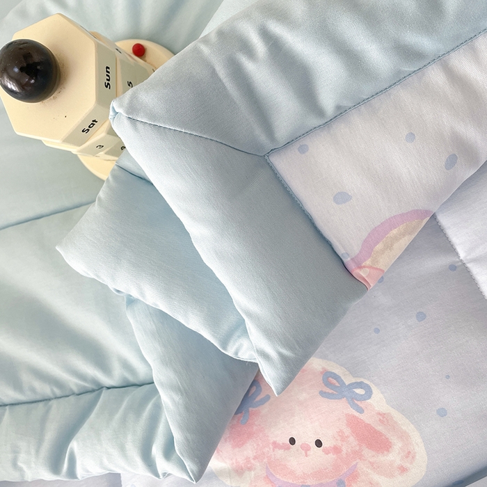 91家纺网 家纺一手货源 找家纺 梵克保罗 2025新款全棉夏被碎花卡通小清新简约纯棉夏凉被夏被四件套三件套 博美