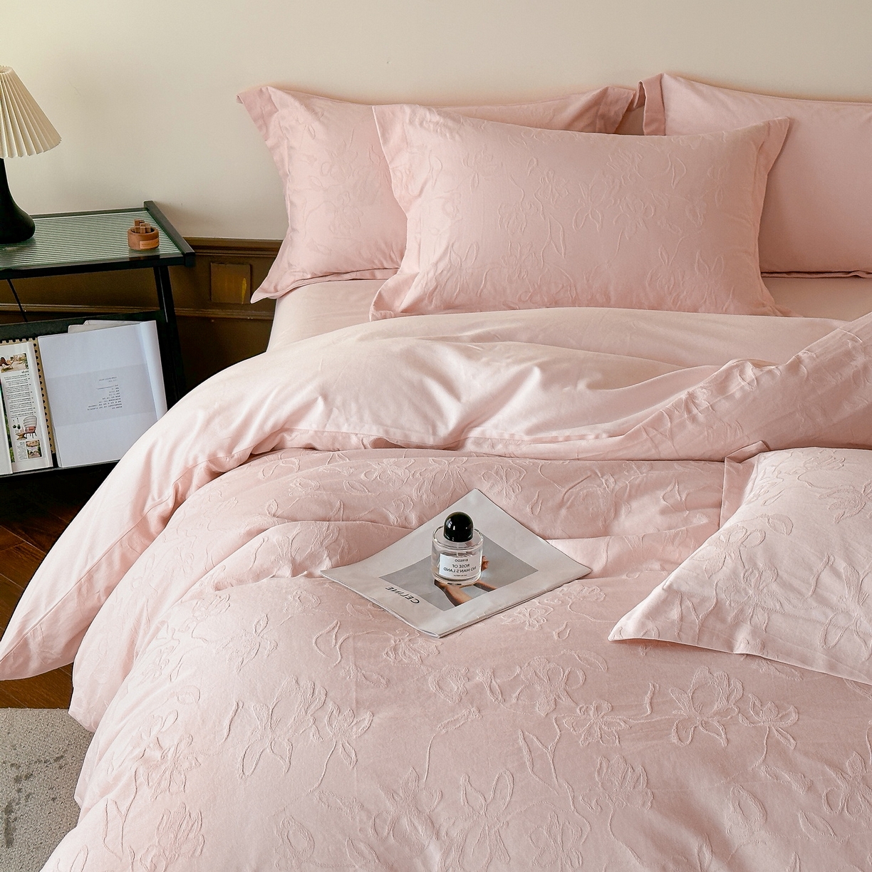 （总）慕晨 2025新款全棉提花磨毛四件套高级简奢款中高端4件套直播热款