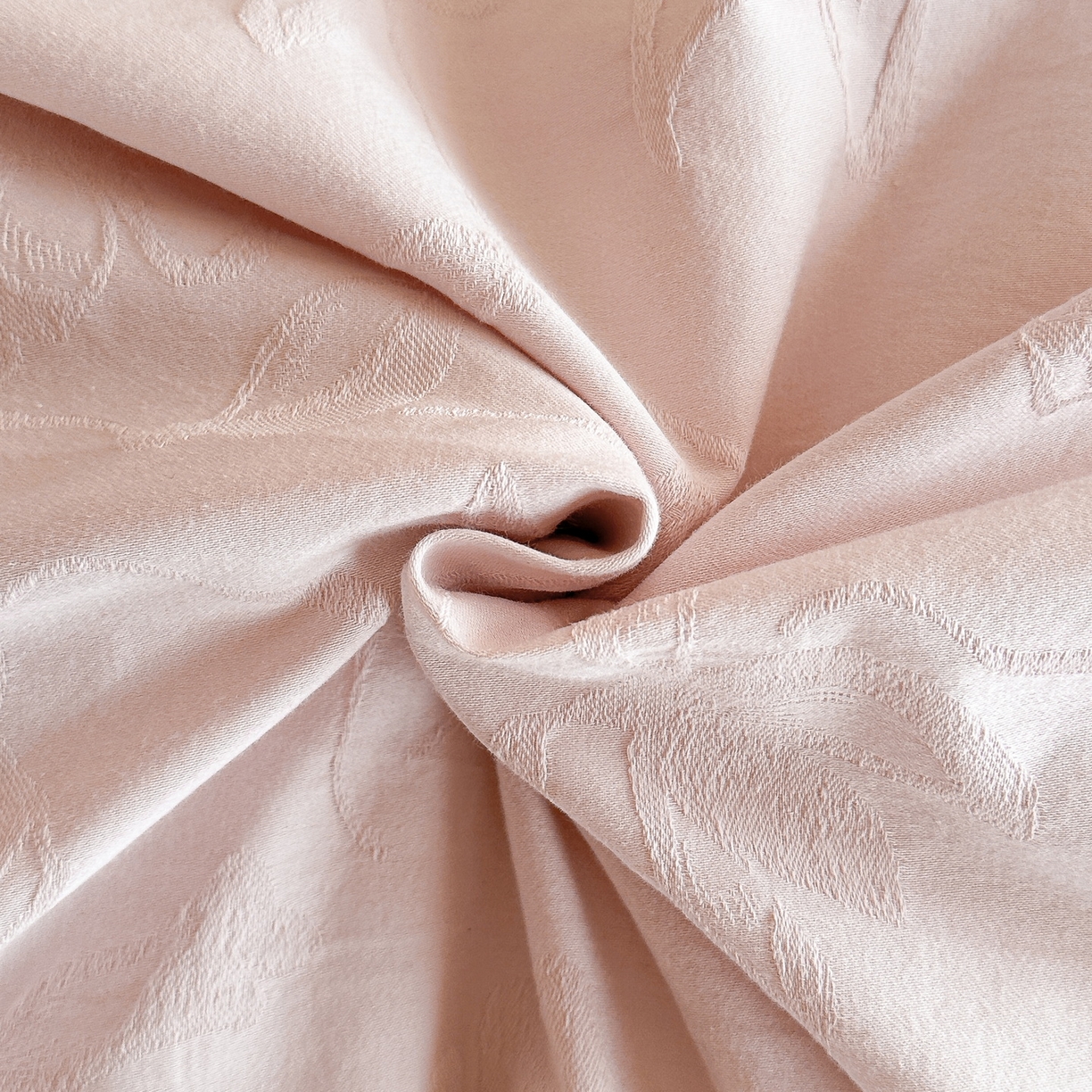 91家纺网 家纺一手货源 找家纺 慕晨 2025新款全棉提花磨毛四件套高级简奢款中高端4件套直播热款 雾芷-粉