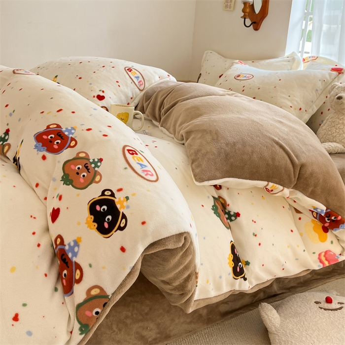 91家纺网 家纺一手货源 找家纺 （总）寻米 2025新款高克重加厚保暖牛奶绒四件套-第二批