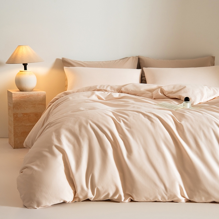 Mr.pig猪先生水洗棉 2025新款贡缎长绒棉全棉纯棉贡缎磨毛单被套150*200*230加大单被套学生 芙蓉粉