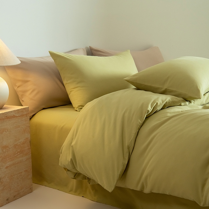 91家纺网 家纺一手货源 找家纺 Mr.pig猪先生水洗棉 2025新款贡缎长绒棉全棉纯棉贡缎磨毛单被套150*200*230加大单被套学生 莫兰绿