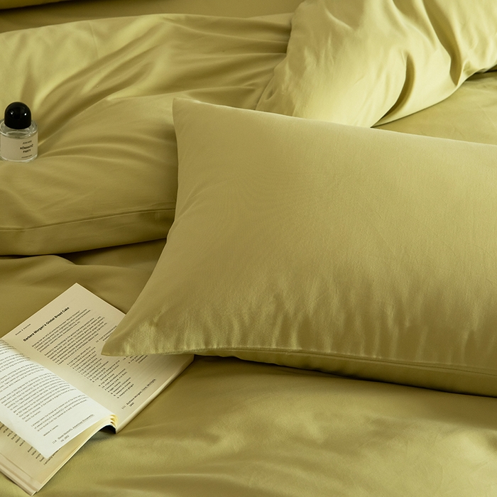 91家纺网 家纺一手货源 找家纺 Mr.pig猪先生水洗棉 2025新款贡缎长绒棉全棉纯棉贡缎磨毛单被套150*200*230加大单被套学生 莫兰绿