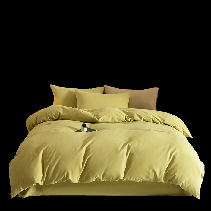 91家纺网 家纺一手货源 找家纺 Mr.pig猪先生水洗棉 2025新款贡缎长绒棉全棉纯棉贡缎磨毛单被套150*200*230加大单被套学生 莫兰绿