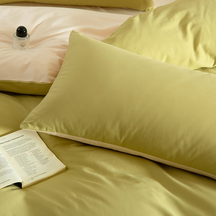 91家纺网 家纺一手货源 找家纺 Mr.pig猪先生水洗棉 2025新款贡缎长绒棉全棉纯棉贡缎磨毛单被套150*200*230加大单被套学生 莫兰绿+透玉粉