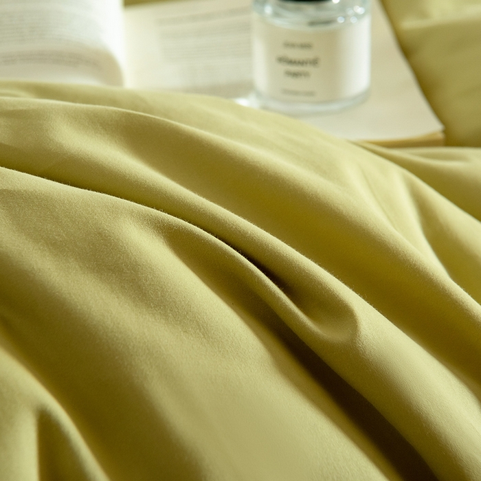 91家纺网 家纺一手货源 找家纺 Mr.pig猪先生水洗棉 2025新款贡缎长绒棉全棉纯棉贡缎磨毛单被套150*200*230加大单被套学生 莫兰绿+透玉粉