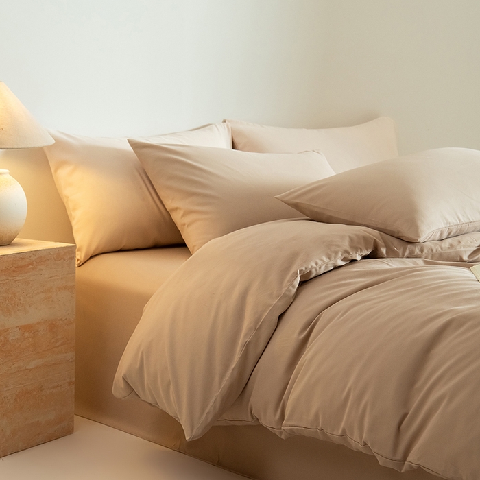 91家纺网 家纺一手货源 找家纺 Mr.pig猪先生水洗棉 2025新款贡缎长绒棉全棉纯棉贡缎磨毛单被套150*200*230加大单被套学生 奶茶香槟