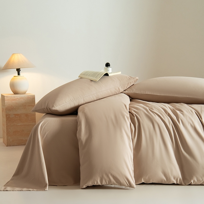 91家纺网 家纺一手货源 找家纺 Mr.pig猪先生水洗棉 2025新款贡缎长绒棉全棉纯棉贡缎磨毛单被套150*200*230加大单被套学生 奶茶香槟