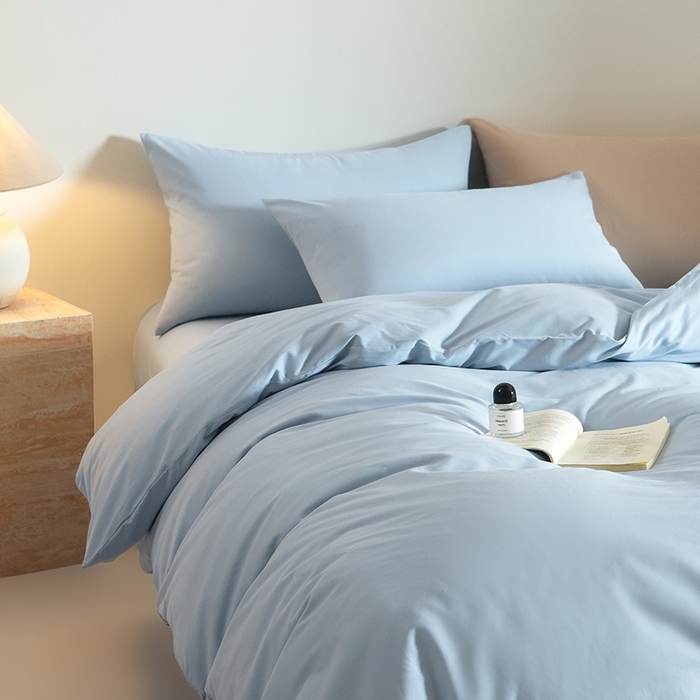 91家纺网 家纺一手货源 找家纺 Mr.pig猪先生水洗棉 2025新款贡缎长绒棉全棉纯棉贡缎磨毛单被套150*200*230加大单被套学生 挪威蓝