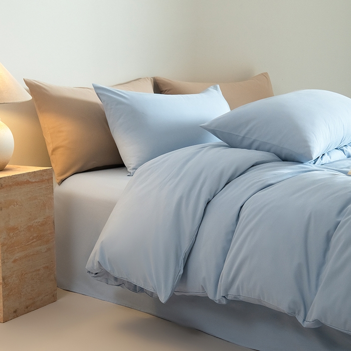 91家纺网 家纺一手货源 找家纺 Mr.pig猪先生水洗棉 2025新款贡缎长绒棉全棉纯棉贡缎磨毛单被套150*200*230加大单被套学生 挪威蓝