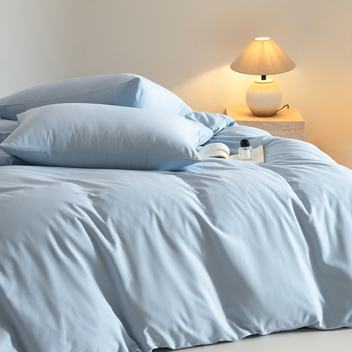 91家纺网 家纺一手货源 找家纺 Mr.pig猪先生水洗棉 2025新款贡缎长绒棉全棉纯棉贡缎磨毛单被套150*200*230加大单被套学生 挪威蓝