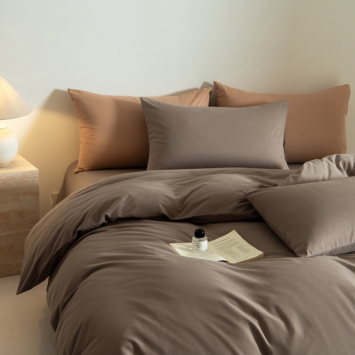 91家纺网 家纺一手货源 找家纺 Mr.pig猪先生水洗棉 2025新款贡缎长绒棉全棉纯棉贡缎磨毛单被套150*200*230加大单被套学生 沙尘灰