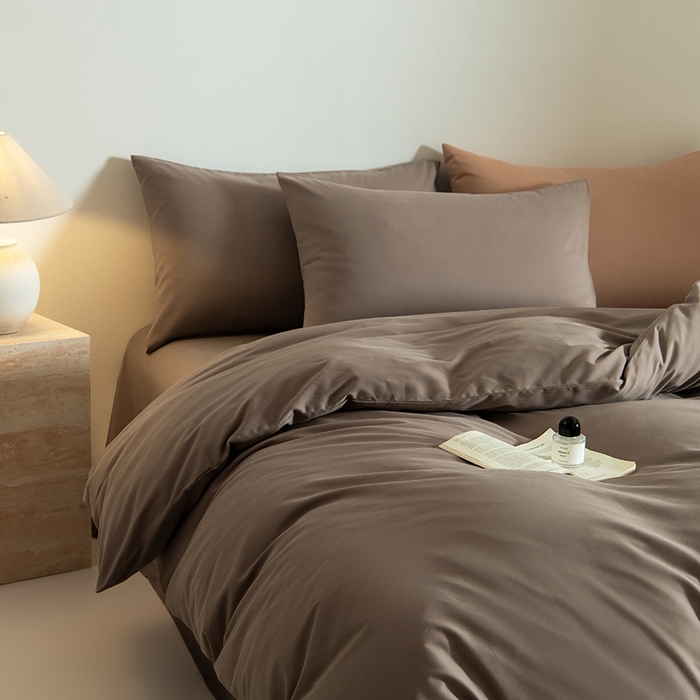 91家纺网 家纺一手货源 找家纺 Mr.pig猪先生水洗棉 2025新款贡缎长绒棉全棉纯棉贡缎磨毛单被套150*200*230加大单被套学生 沙尘灰