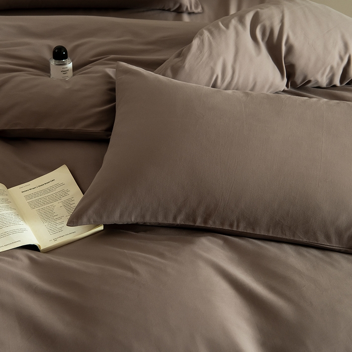 91家纺网 家纺一手货源 找家纺 Mr.pig猪先生水洗棉 2025新款贡缎长绒棉全棉纯棉贡缎磨毛单被套150*200*230加大单被套学生 沙尘灰