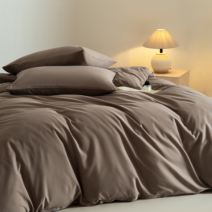 91家纺网 家纺一手货源 找家纺 Mr.pig猪先生水洗棉 2025新款贡缎长绒棉全棉纯棉贡缎磨毛单被套150*200*230加大单被套学生 沙尘灰